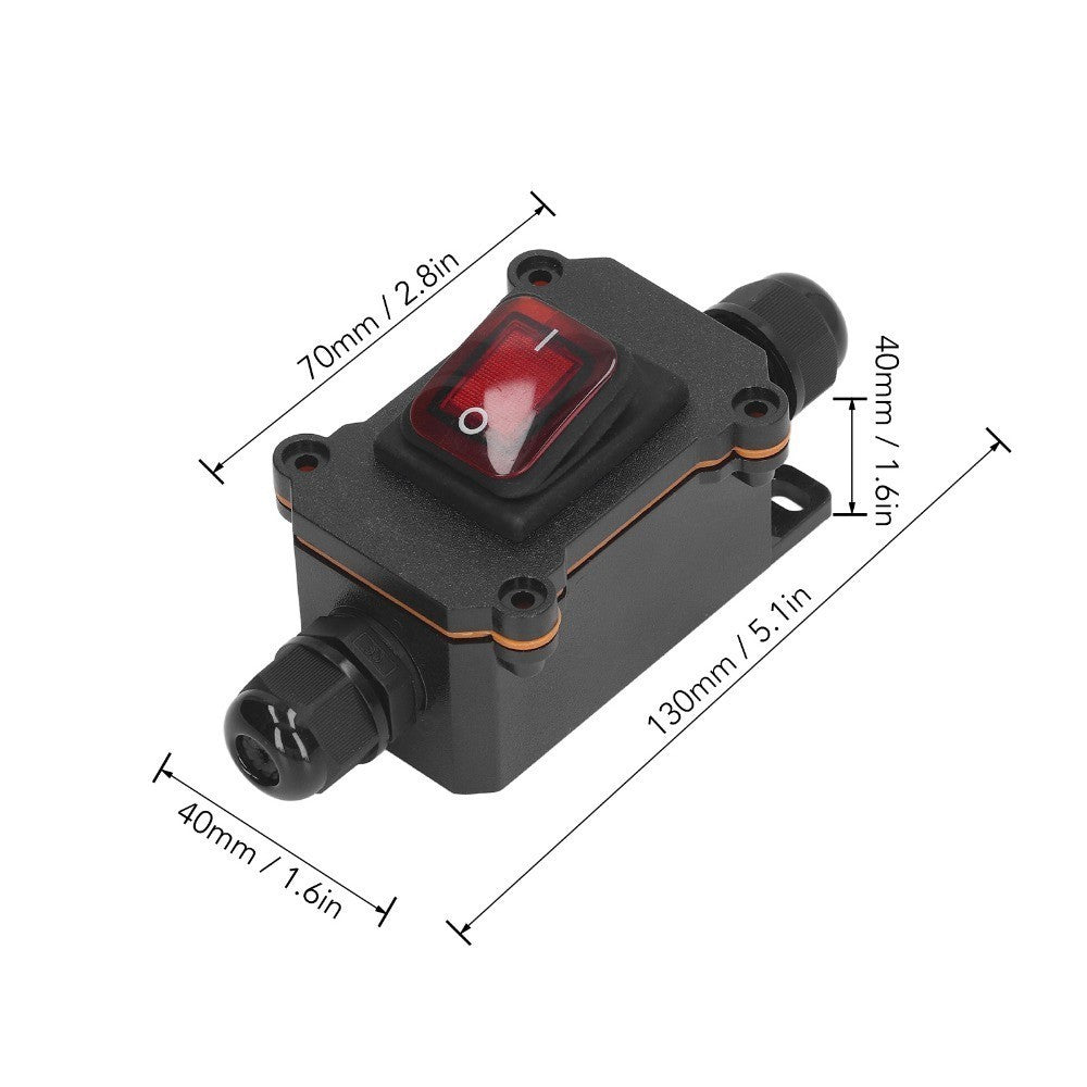 4 Pin 2 Position Inline Cord Switch Waterproof Toggle Switch  Heavy Duty