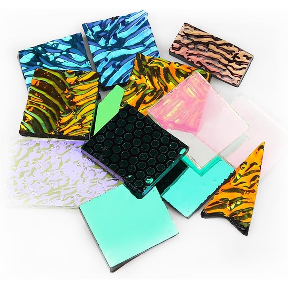 3 Bags /84g COE90 Dichroic Glass Scrap Assorted Fusible Glass Fusing6138