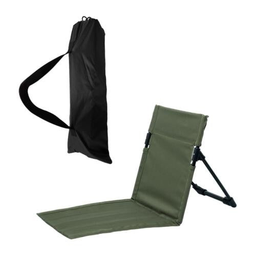 Floor Chair with Back Support Beach Folding Cushion Seat for Garden Trekking