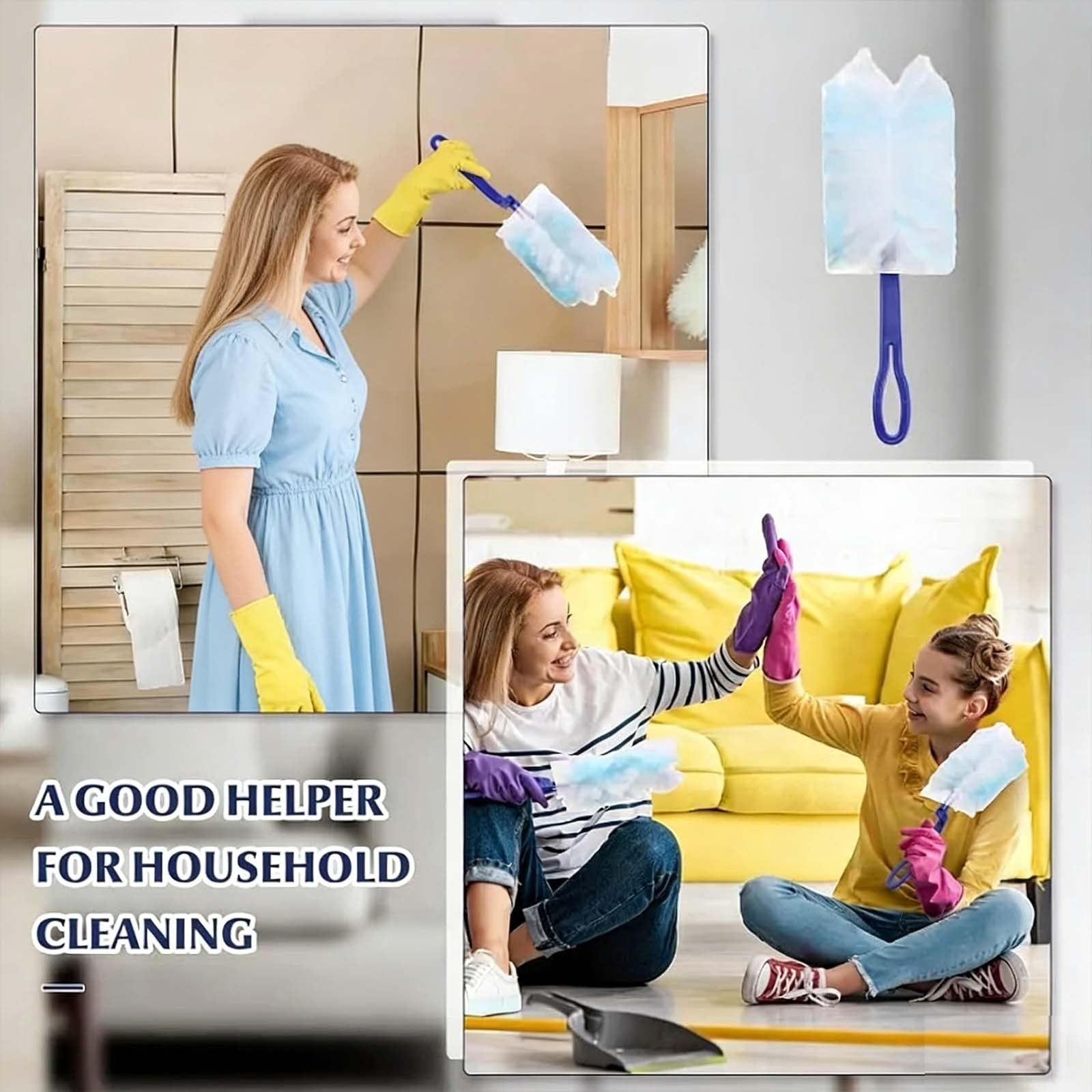 Flash Dust Magnet Fluffy Duster Kit with Extendable Long Handle + 50 Refills