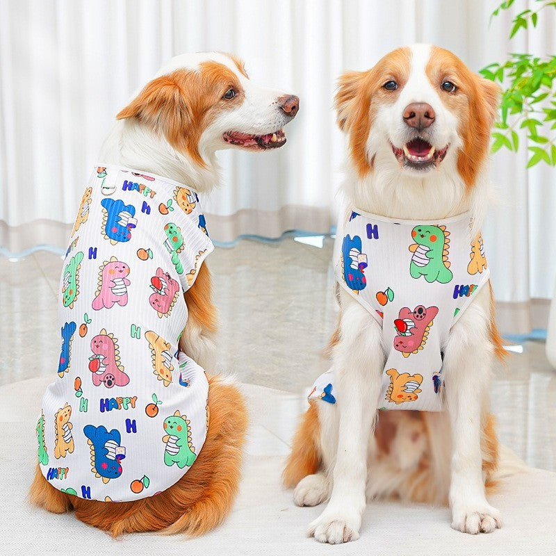 Pet Dog Cooling Vest Breathable Summer Cooling Coat Elastic Small Medium Big Dog