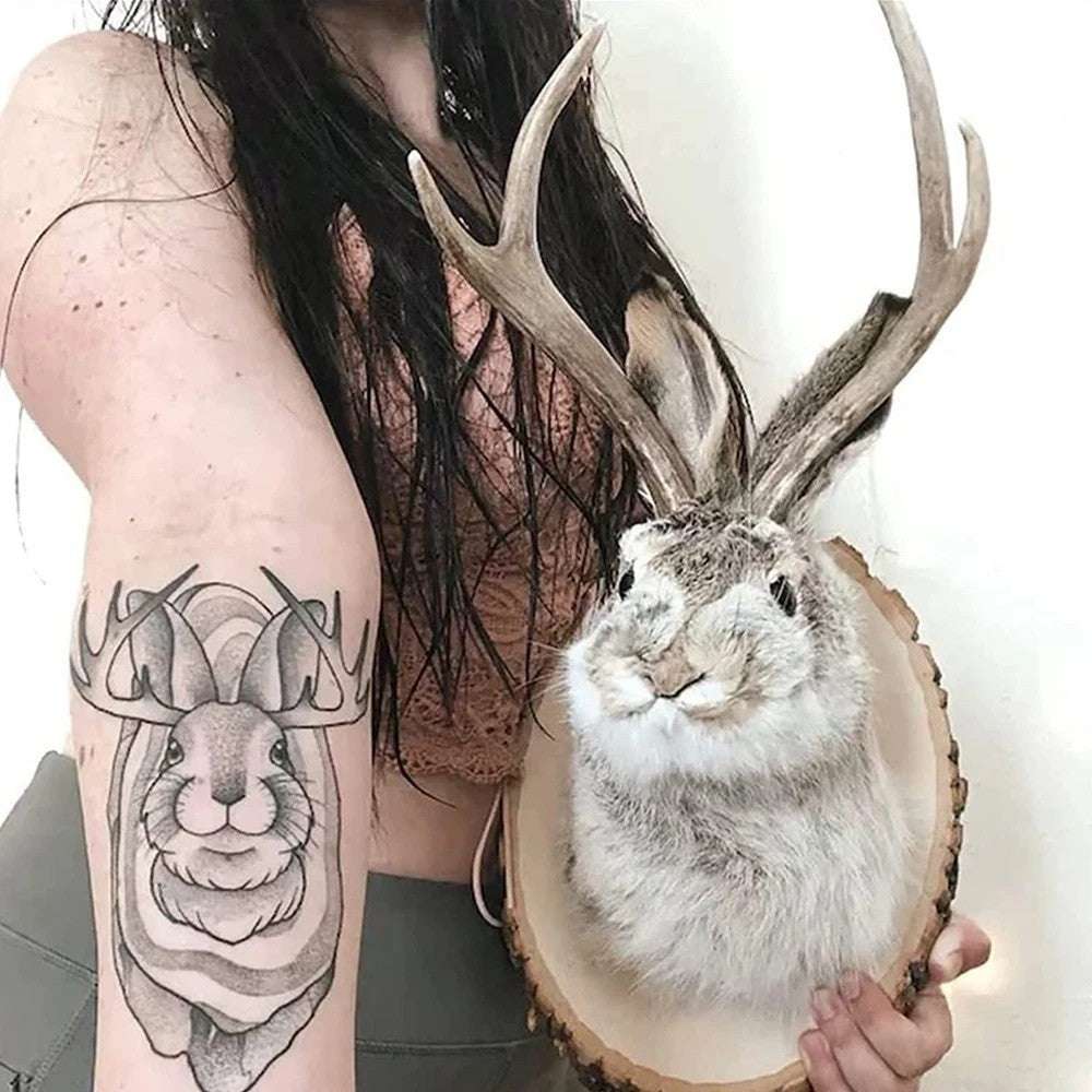 Animal Home Decoration Jackalope Statue Wall Mount Antler Rabbit Head Hanging