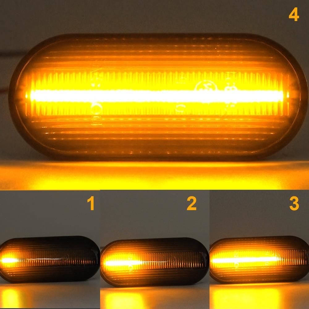 Dynamic LED Side repeater Indicator lights Smoked for VW Caddy III 2004-10
