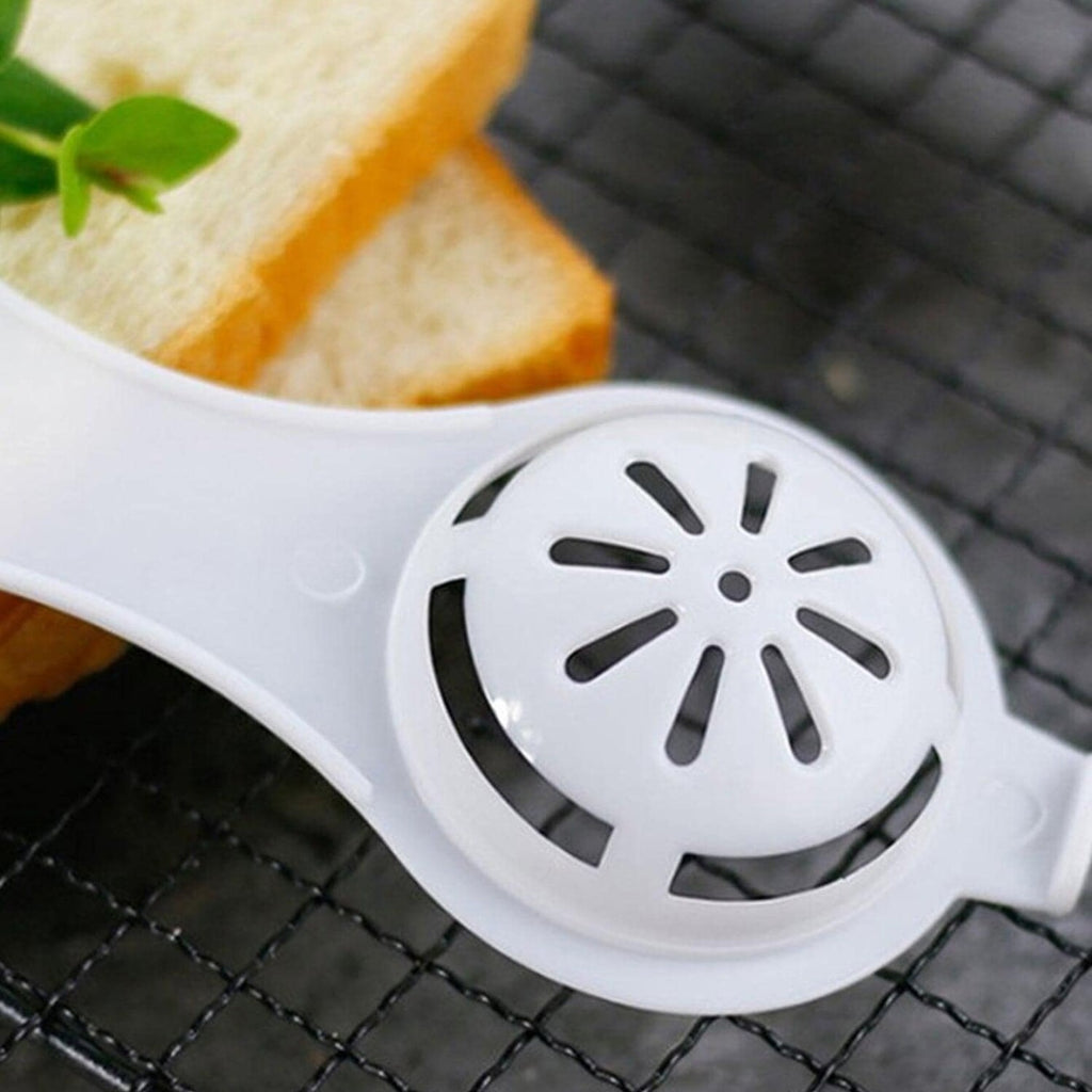 Kitchen White Egg Yolk Separator Tool Easy Cooking Baking Sieve Plastic