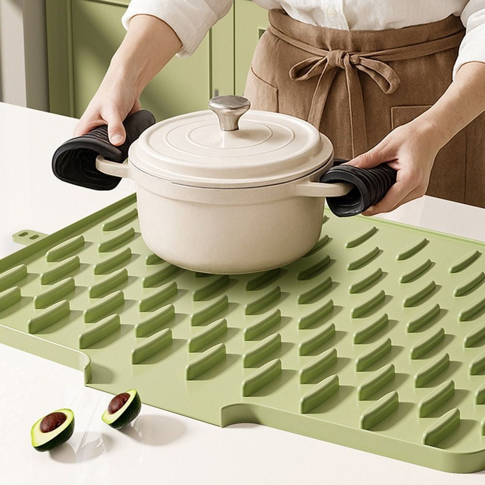 Dish Drying Mat Heat Resistant Silicone Kitchen Drying Mat Countertop Mat