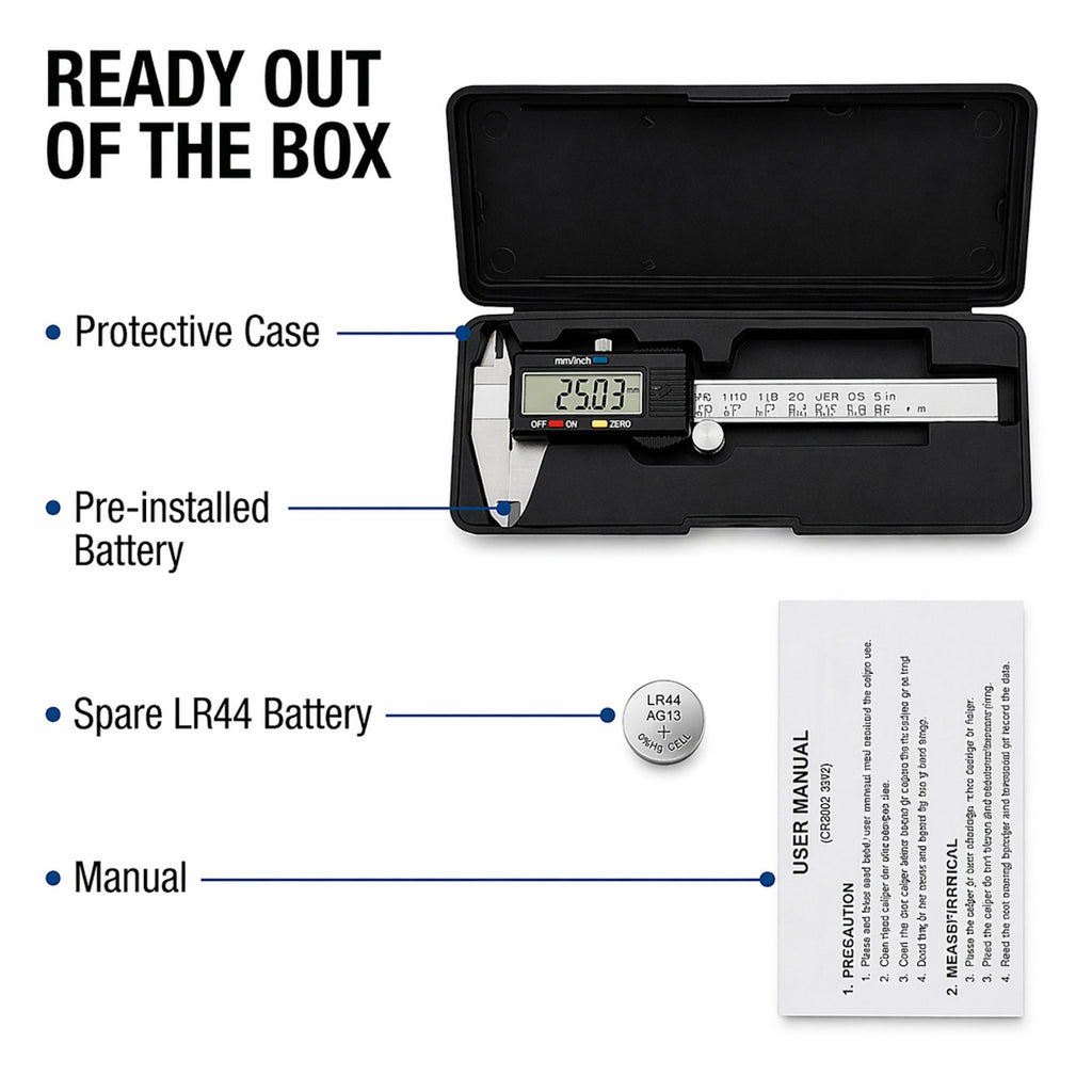Digital Vernier Caliper Calipers 150mm Stainless Steel Micrometer Gauge Tool