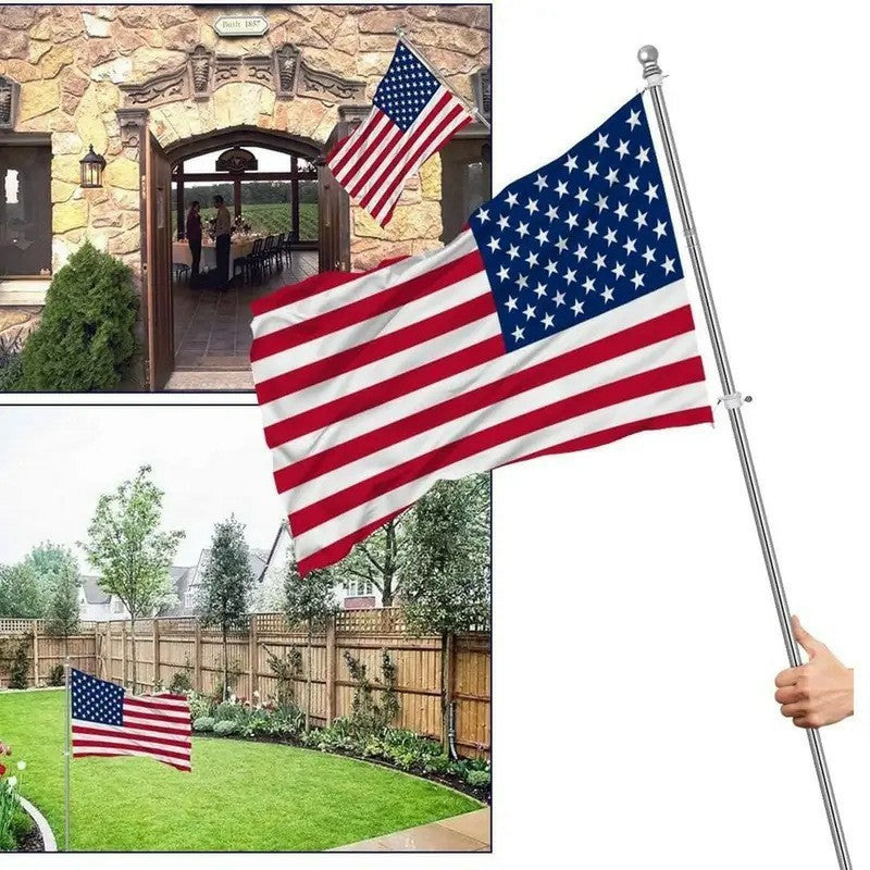 Wall Mounted Outdoor 6ft Flagpole Anti Winding Rotatable Splicing Flagpole