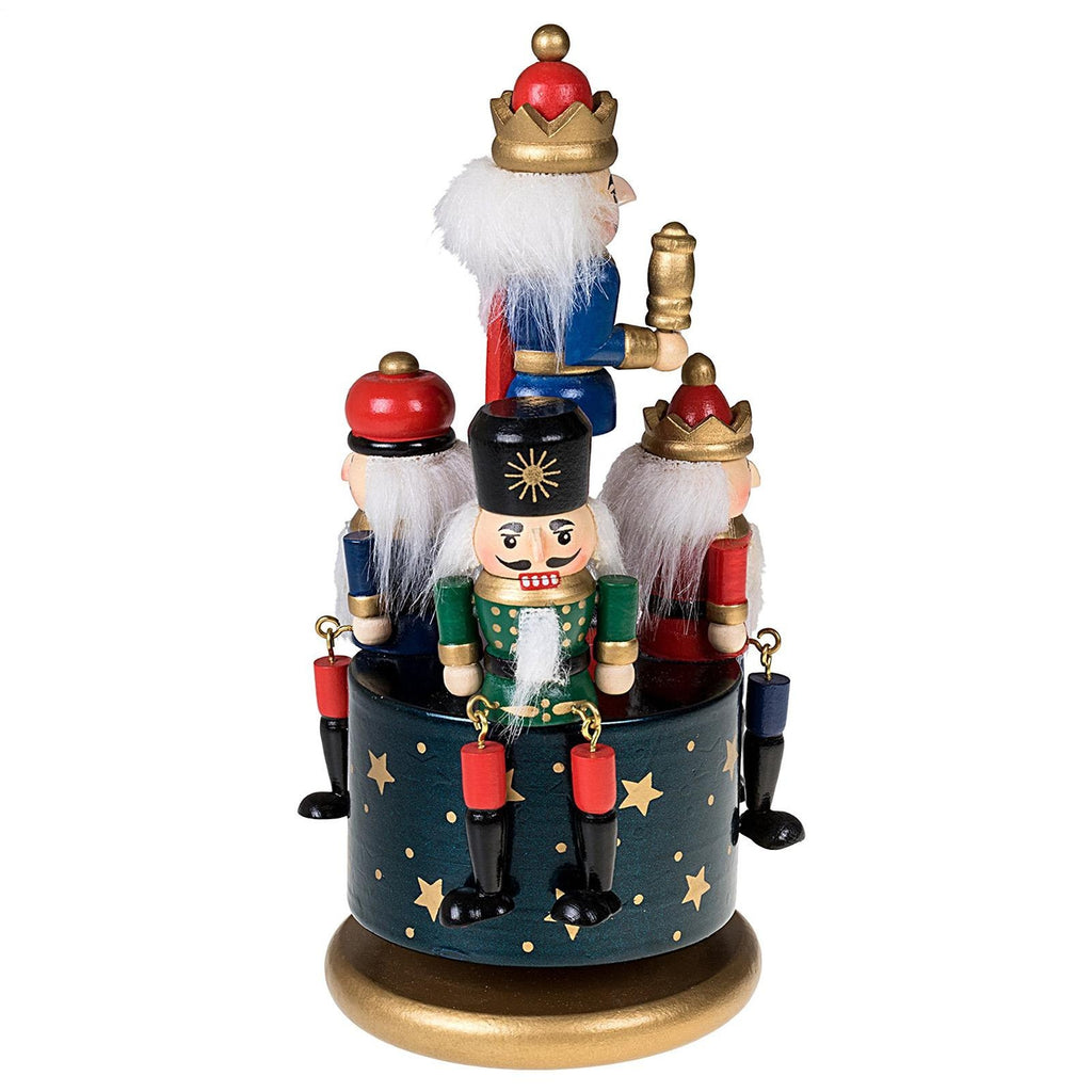 Christmas Music Box Funny Nutcracker Musical Box Hand-painted Rotating Octave Bo
