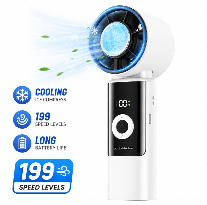 4000mAh Mini Cooler Fan Mini HandHeld Fan Foldable Fans Cooling USB Rechargeable