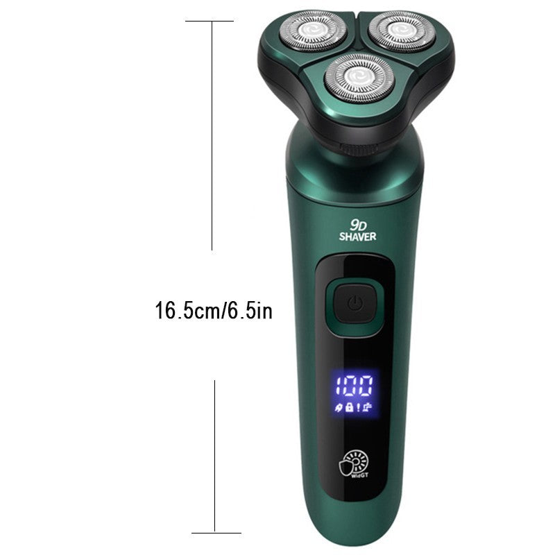Portable Electric Shaver for Men Cordless Rotary Razor USB Charging Wet Dry