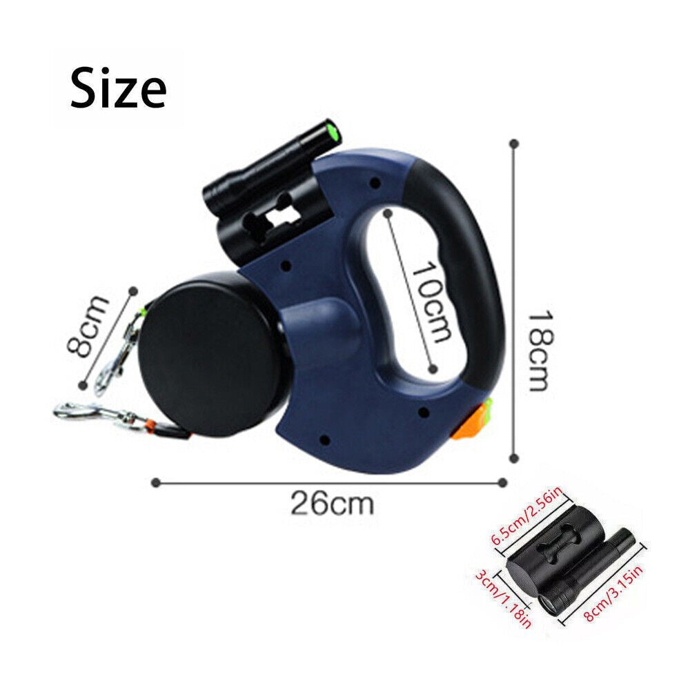 Retractable Lead Leash Double Tangle Dual Doggie 2 Dog 50 Pounds For Pet Dog UK