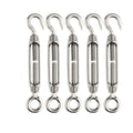 5PC Steel Hook Strainer Turnbuckle Wire Tensioner Eye Rope Cable Tension Heavy