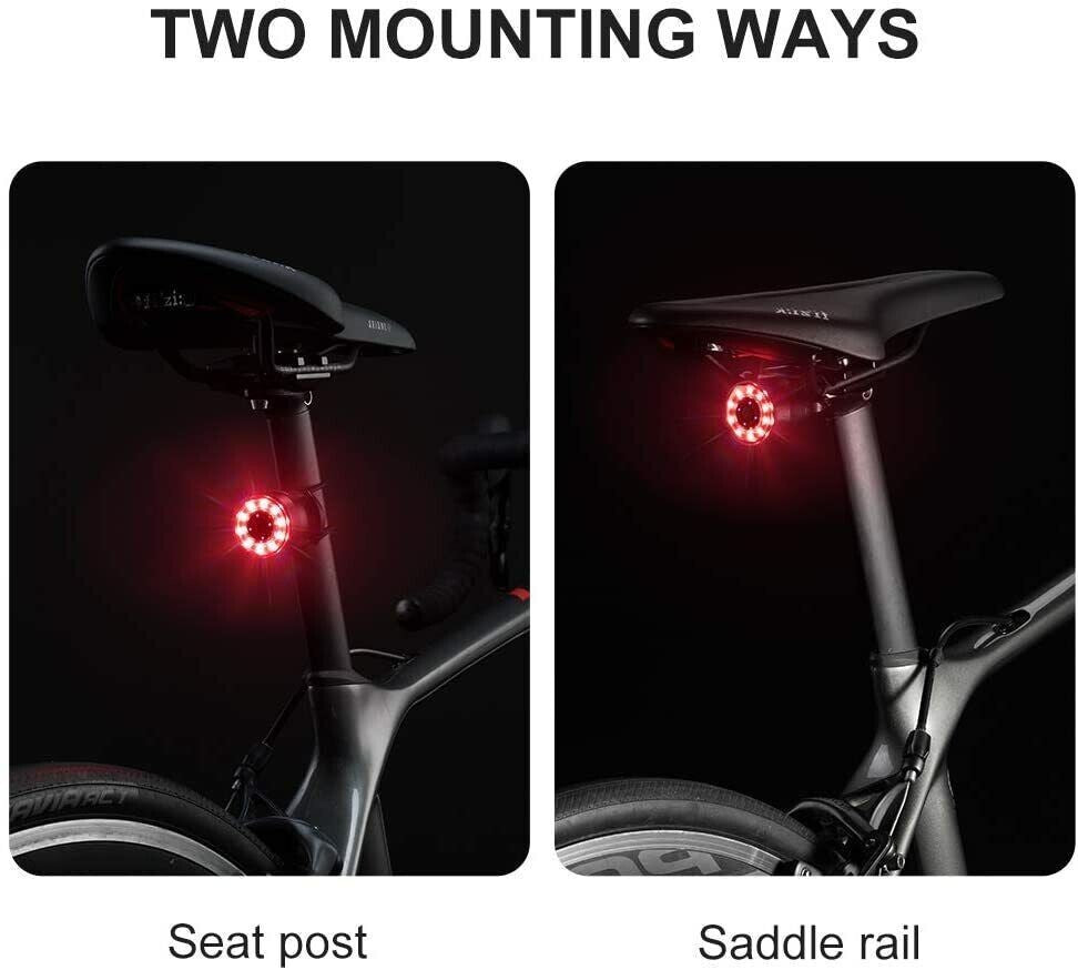 RockBros Bike Rear Light Cycling USB Rechargeable Waterproof Safety  colourful