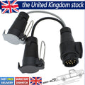 13 Pin to 7 Pin Adaptor Trailer Extension Lead Caravan Towing Socket Plug UKSELL
