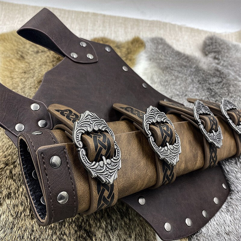 Medieval   Warrior Sword Holder PU Leather Waist Scabbard Cosplay Retro