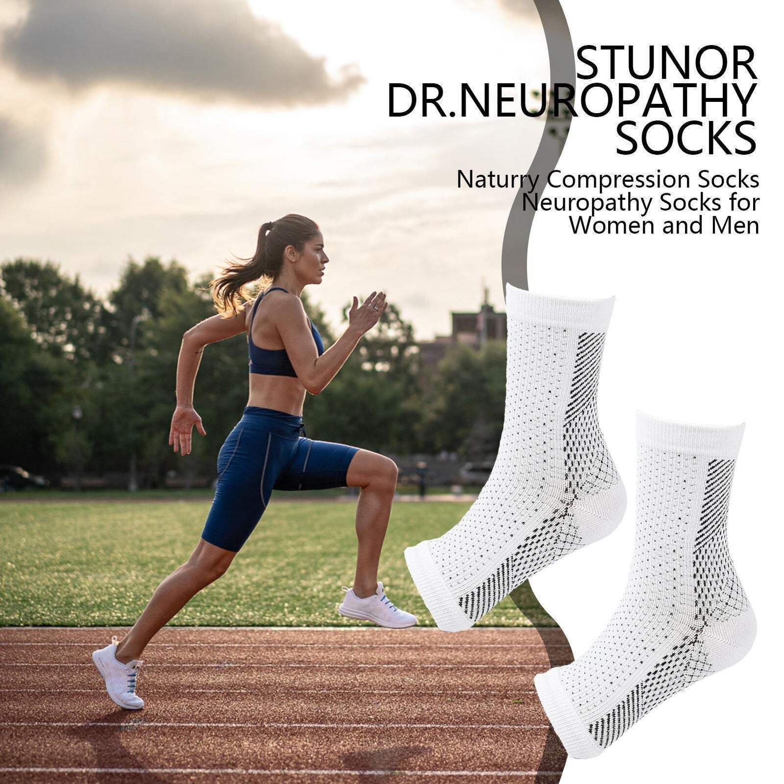 5 Pairs of Neuropathy Socks for Men and Women, Soothing Compression Socks New