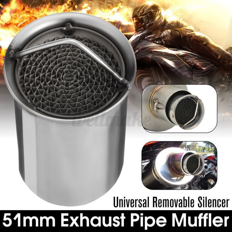 Universal DB Killer Exhaust Muffler Silencer Motorcycle Noise Sound Eliminator