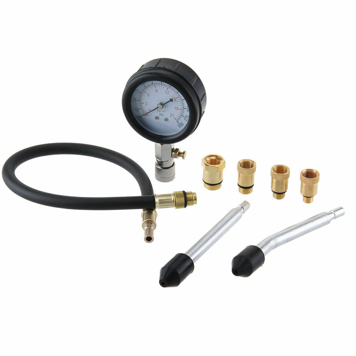 Automotive Petrol Engine Compression Tester Test Set Gauge Car Motorcycle Tool