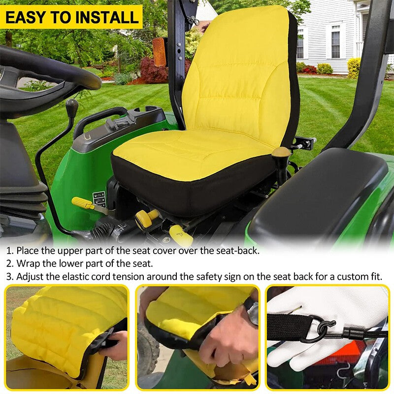 Large Seat Cover Cushioned Back LP95233 for John Deere Compact Utility Tractor