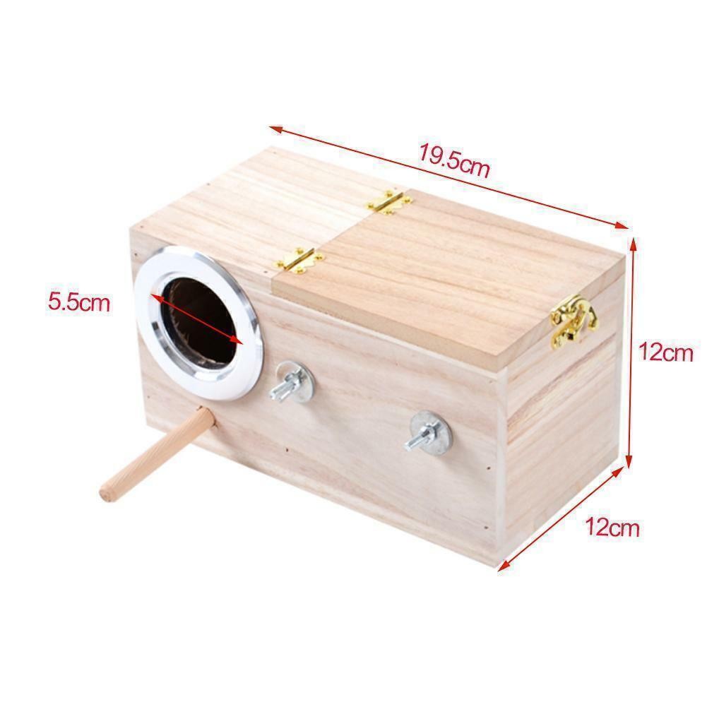 Bird Breeding Box Cage Nest Wooden Nesting House For Budgie Lovebirds Parrots