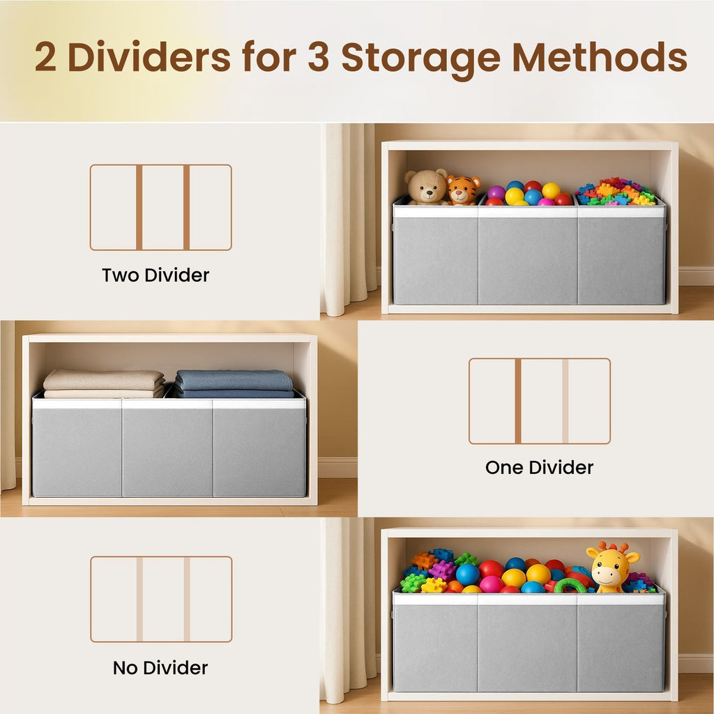 145L Toy Storage Box Large Foldable Kids Toy Chest & Box Toy Organiser