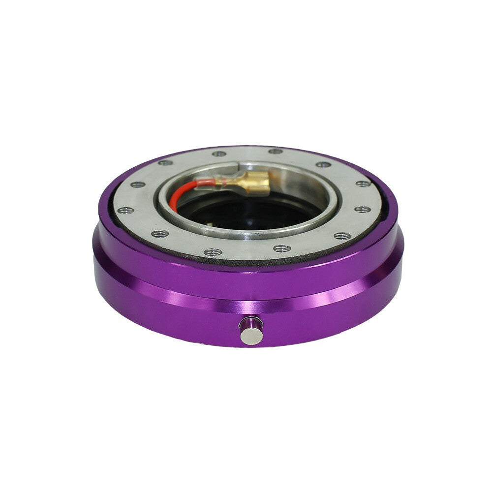 PURPLE QUICK RELEASE SNAP OFF STEERING WHEEL BOSS KIT HUB ADAPTER AFTERMARKET