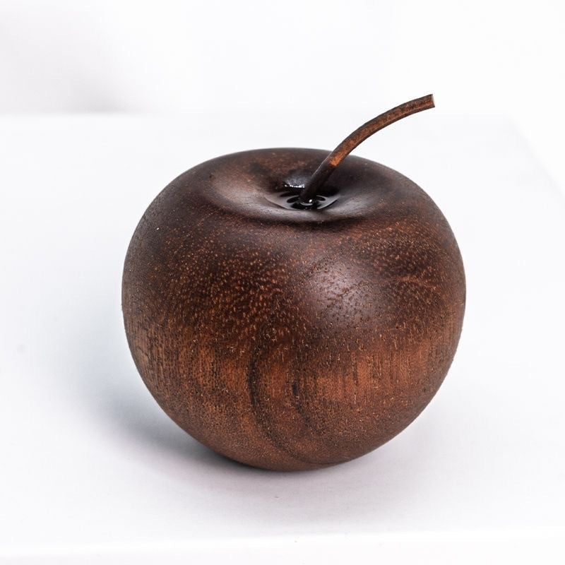 3x Apple Shaped Oil Diffusers Dark Wood  Flameless Wooden Essential Oil Diffuser
