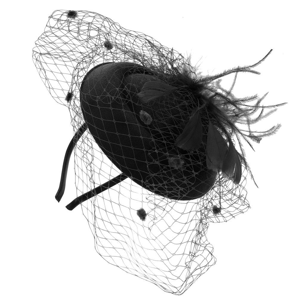 Funeral Veil Fascinator for Women Lady Wedding Headwear Hair Accessories