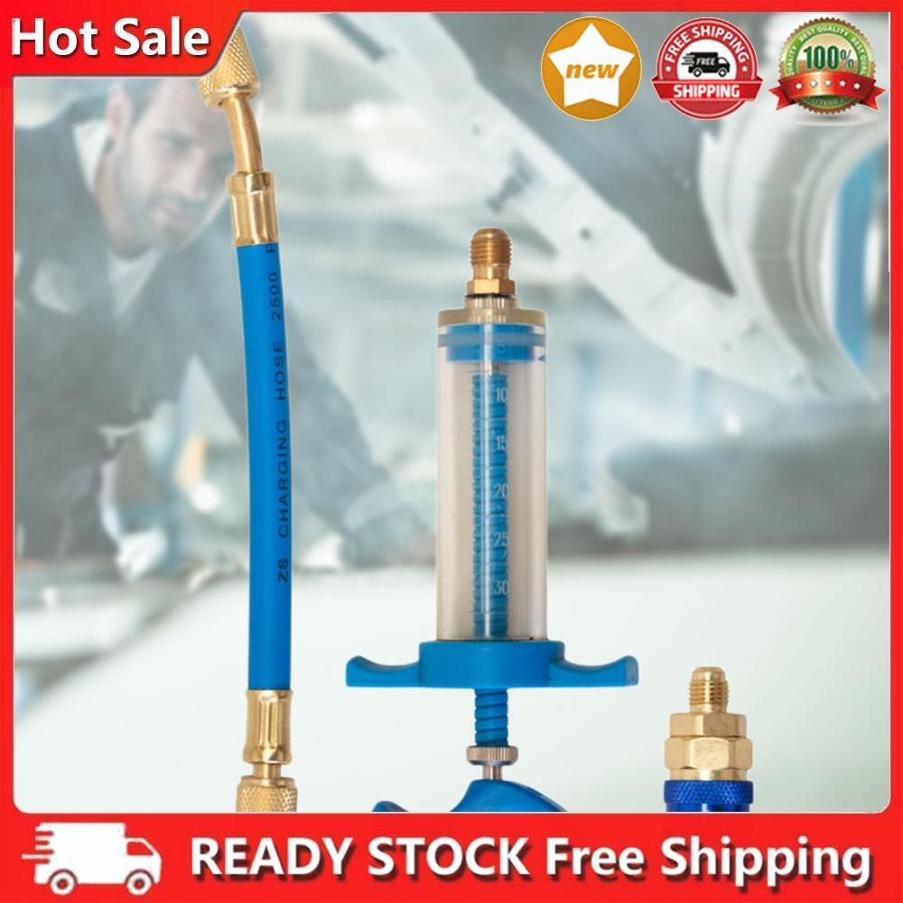A/C Dye Injector 1Oz Air Conditioning Oil Injector 1/4 SAE Car Repair Tools UK