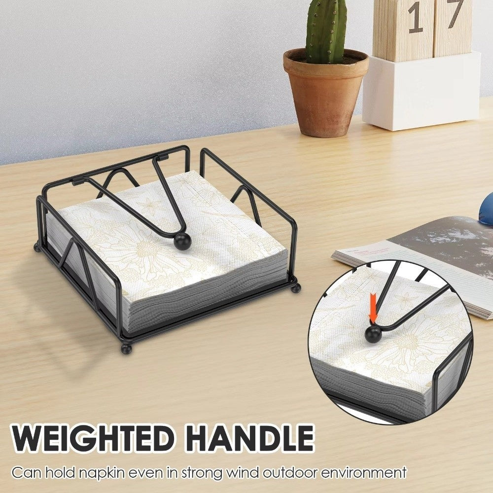 Desktop Metal Napkin Holder & Tissue Dispenser Modern Design Napkin Holder