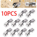 10x 90 Degree Easy Mount Concealed Kitchen Cabinet / Cupboard Sprung Door Hinges