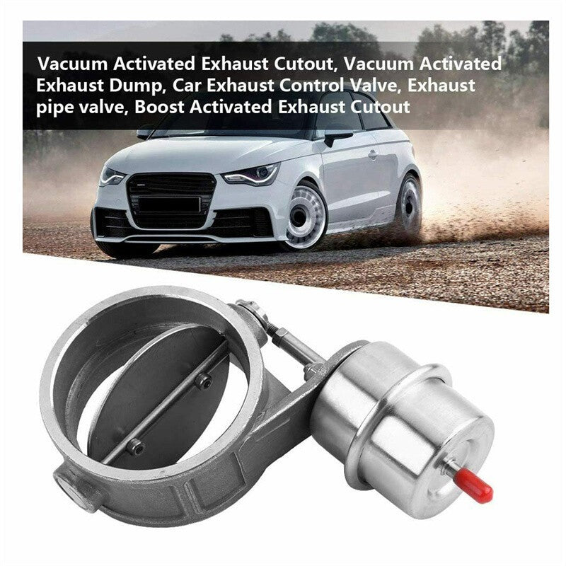 2.5" Car Exhaust Control Valve Vacuum Actuator Open Style Dump Downpipe Steel
