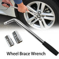 Heavy Duty Wheel Brace Wrench Extendable Double Socket Tyre Nut 17 19 21 23mm