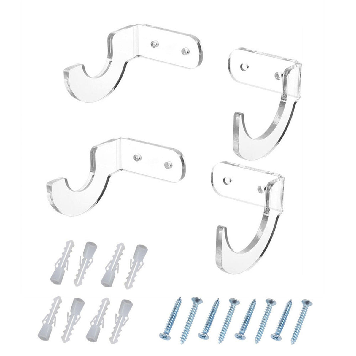 Transparent Acrylic Wall Mount Rack For Lightsaber 2 Pair Display Holder
