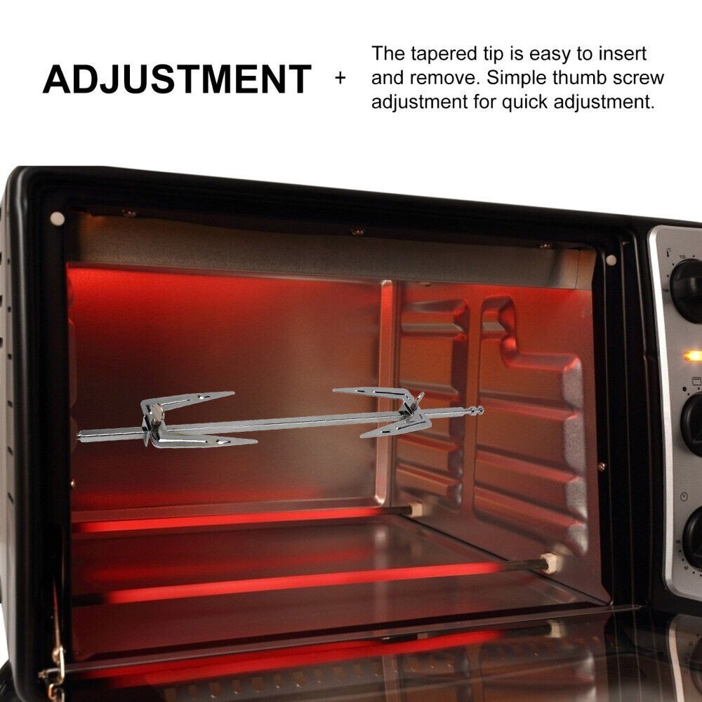 Chicken Roasting Rack Barbecue Rotisserie Spit Oven Air Fryer Fork Rotating UK
