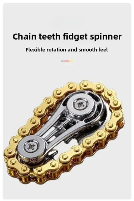 1X Fidget Roller Bike Chain Finger Toy Stress Anxiety Relief Chain Hand Roller