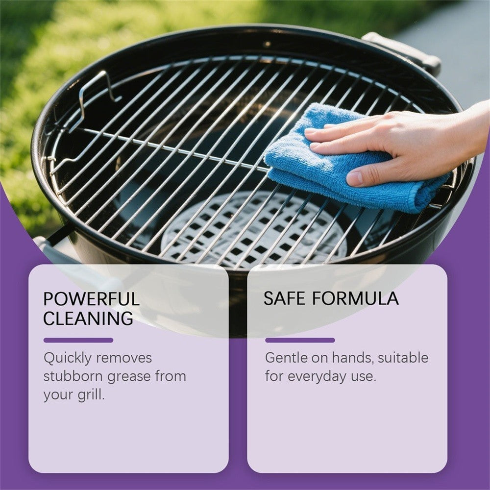 Grill Degreaser Spray Extra Fast-Acting Heavy-Duty BBQ Cleaner for Greasy Grates