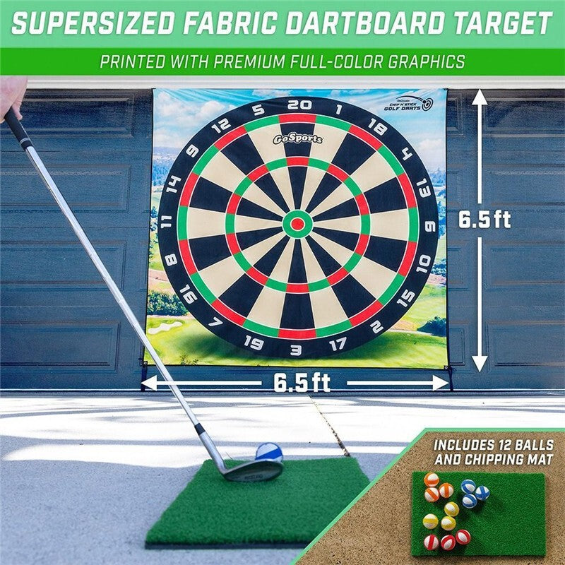 Chipping Challenge Golf Training Mat Set With Golf Club Indoor Outdoor Practice