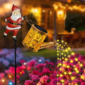 Solar Watering Can Lights Outdoor,Christmas Santa Waterproof Metal Garden  UK