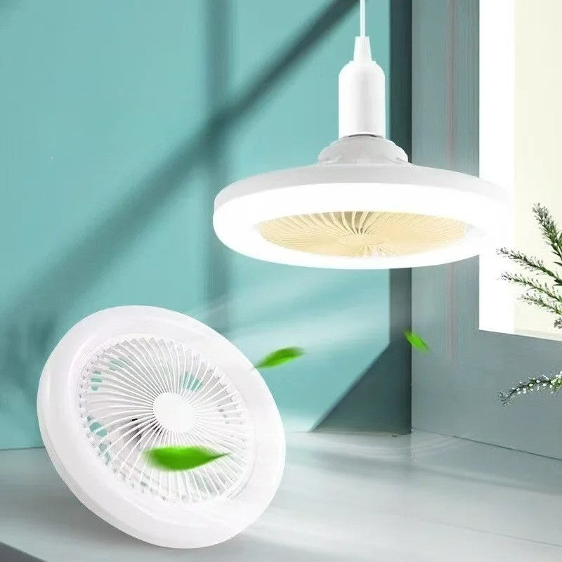 3 in 1 Rotatable E27 Socket Adapter Ceiling Fan Light Remote Control Home Lamp