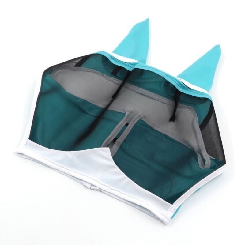 Half or full face Padded Mesh Fly Mask Hood with Ears Horse M Size UK