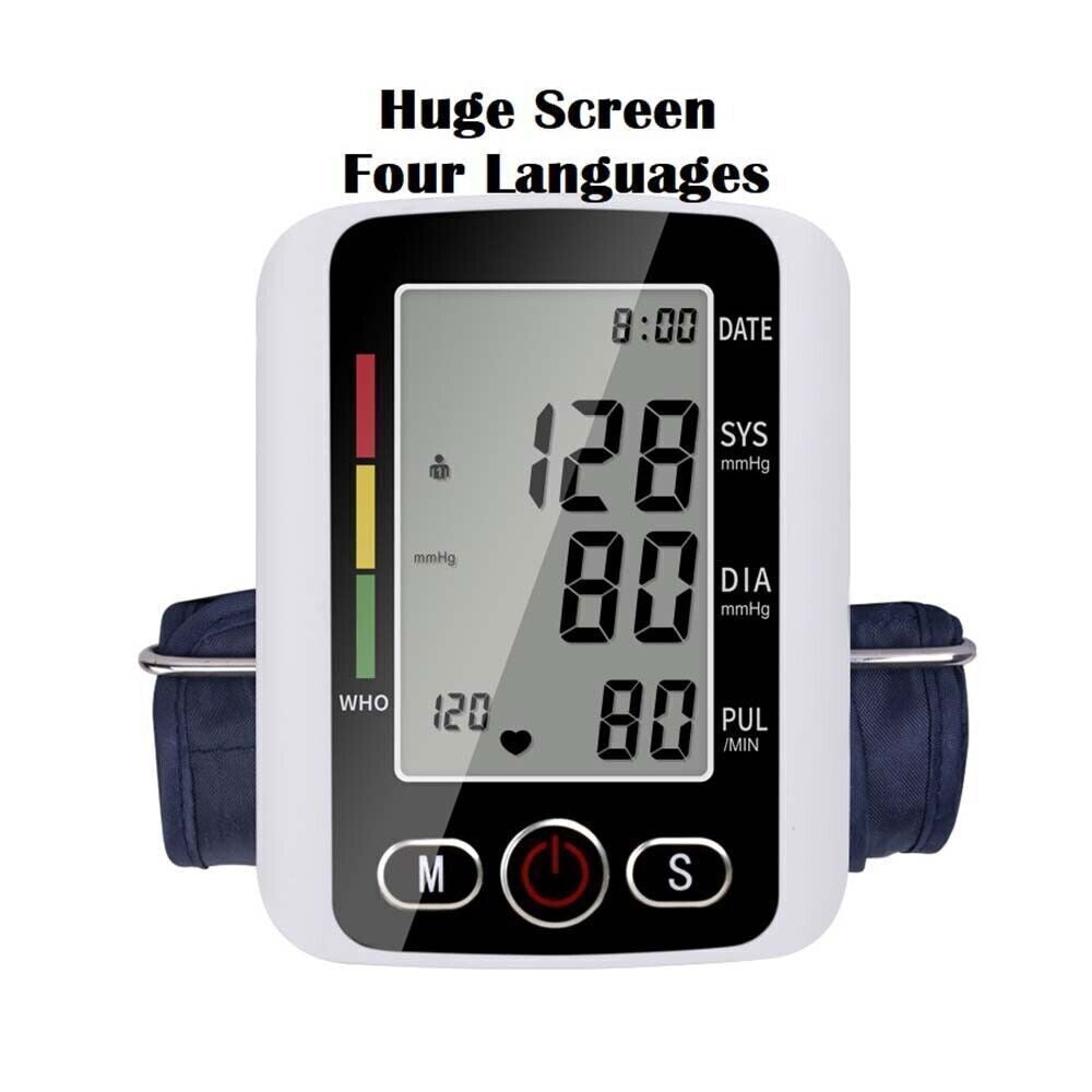 2026 UK Digital Automatic Blood Pressure Monitor Upper Arm BP Machine Heart Rate