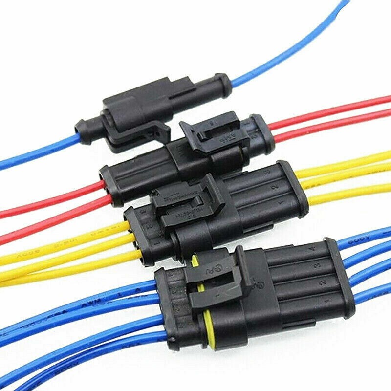 352Pcs 12V Electrical Wire Connector Plug Terminal Kit 1/2/3/4 Pin Waterproof