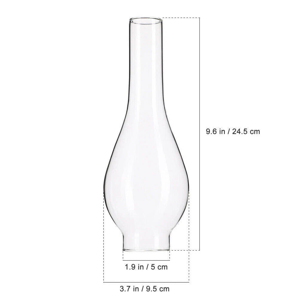 Kerosene Lamp Glass Chimney Clear Cover for Oil Cylinder Candle Shade