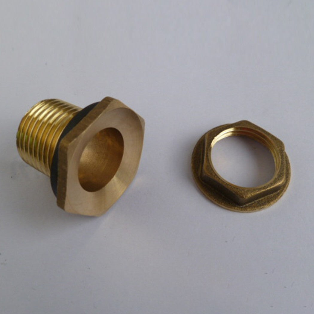 2x Water Butt Water And Connector Brass Bib Tap With Click Lock Fitting