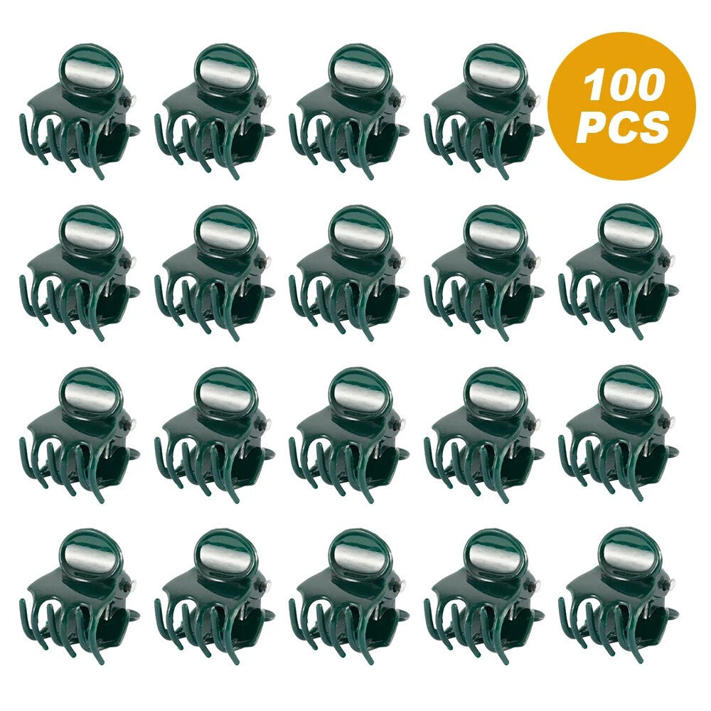 100Pcs Plant Fix Clips Orchid Stem Vine Support Flowers Tied Branch Clamping