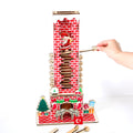 3D Santa's Chimney Advent Calendar, 24 Detachable Christmas Tabletop Decoration