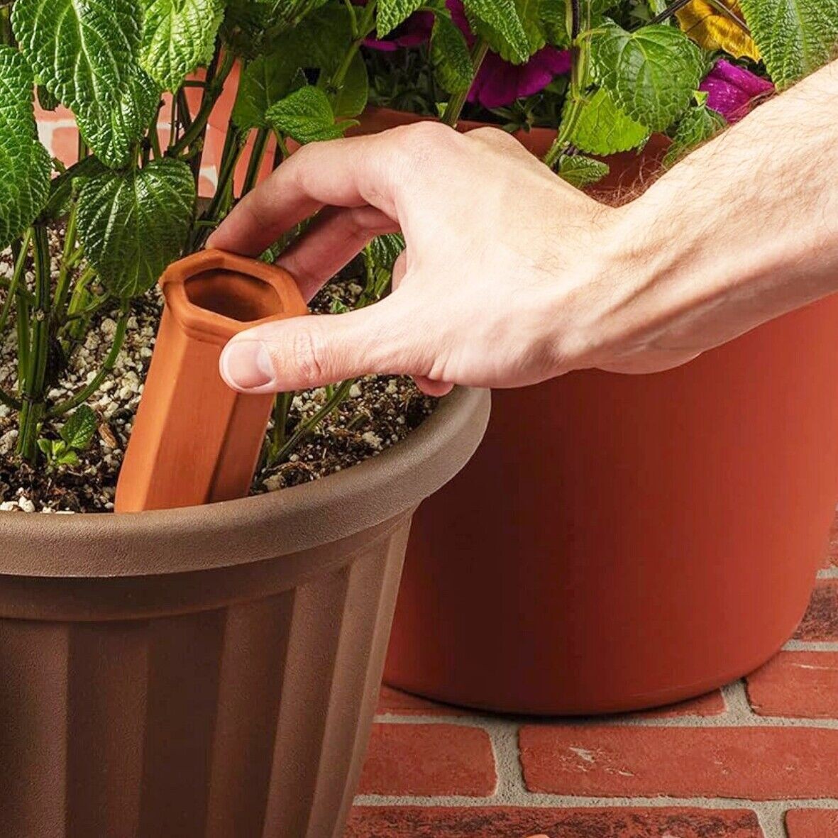 2-10Pcs Terracotta Plant Watering Stakes Automatic Self-Watering Garden Spikes