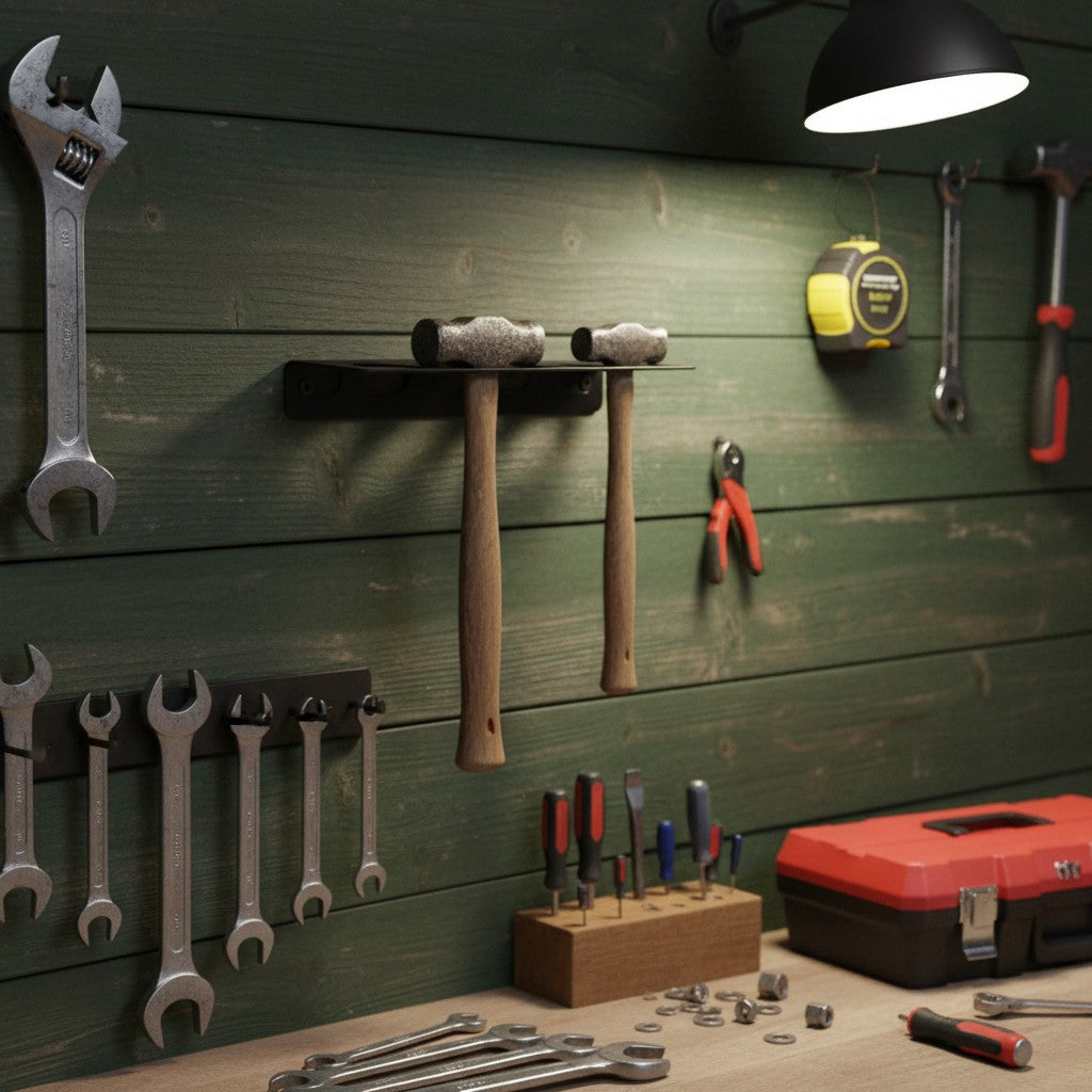 Hammer Holder Wall Mount Space Saving Hammer Rack for Garage Shed Basement