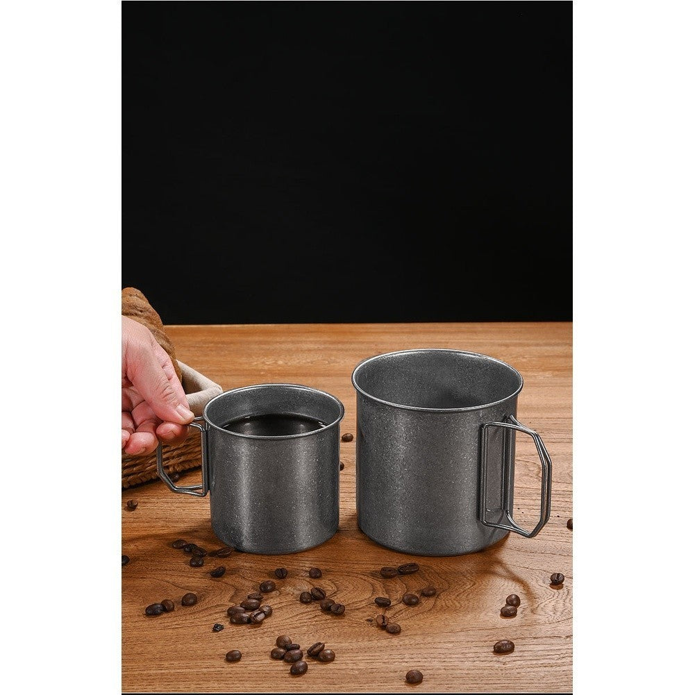 Vintage 304 Stainless Steel Folding Cup Portable Collapsible Mug for Camping